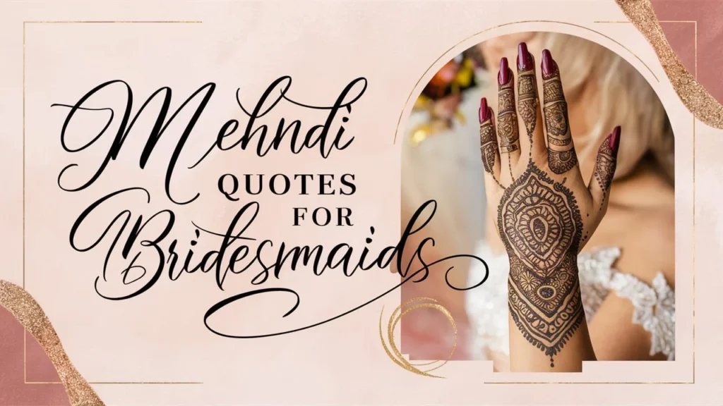 Mehndi Quotes for Bridesmaids