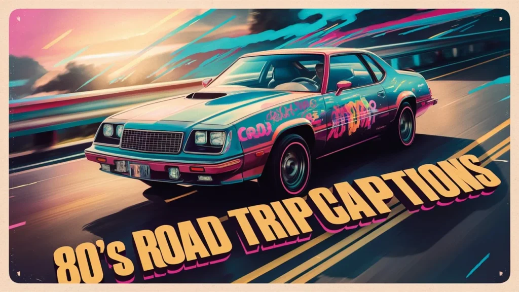 80’s Road Trip Captions