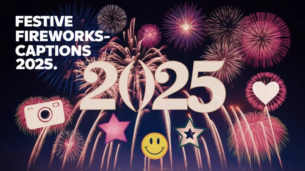 Festive Fireworks-Themed Captions 2025