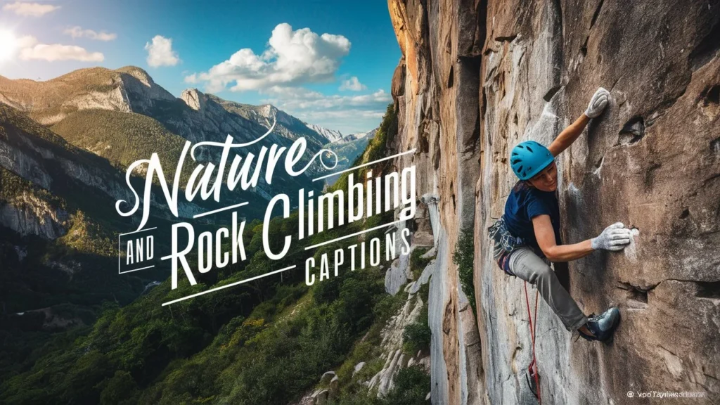 Nature and Rock Climbing Captions