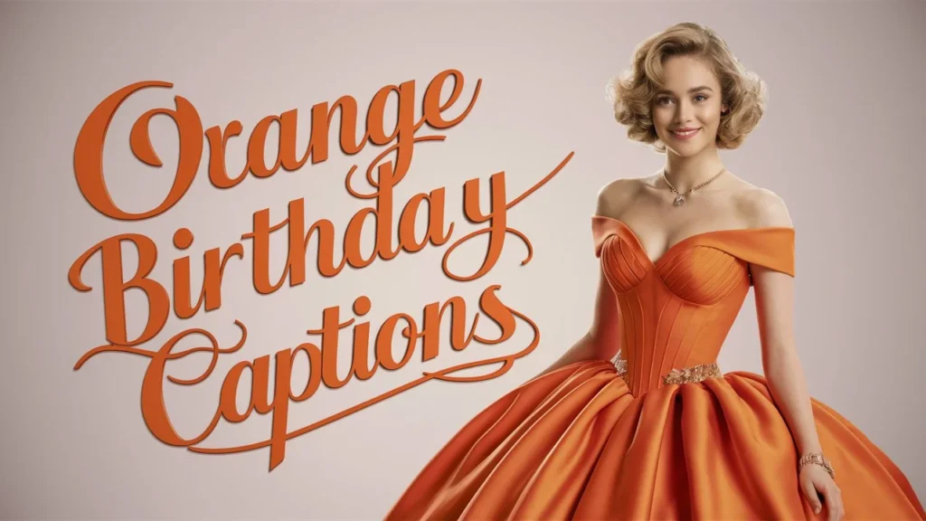 Orange Birthday Dress Captions