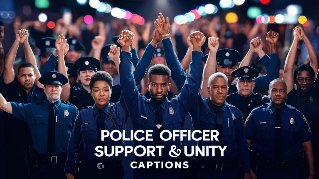 Police Officer Support and Unity Captions