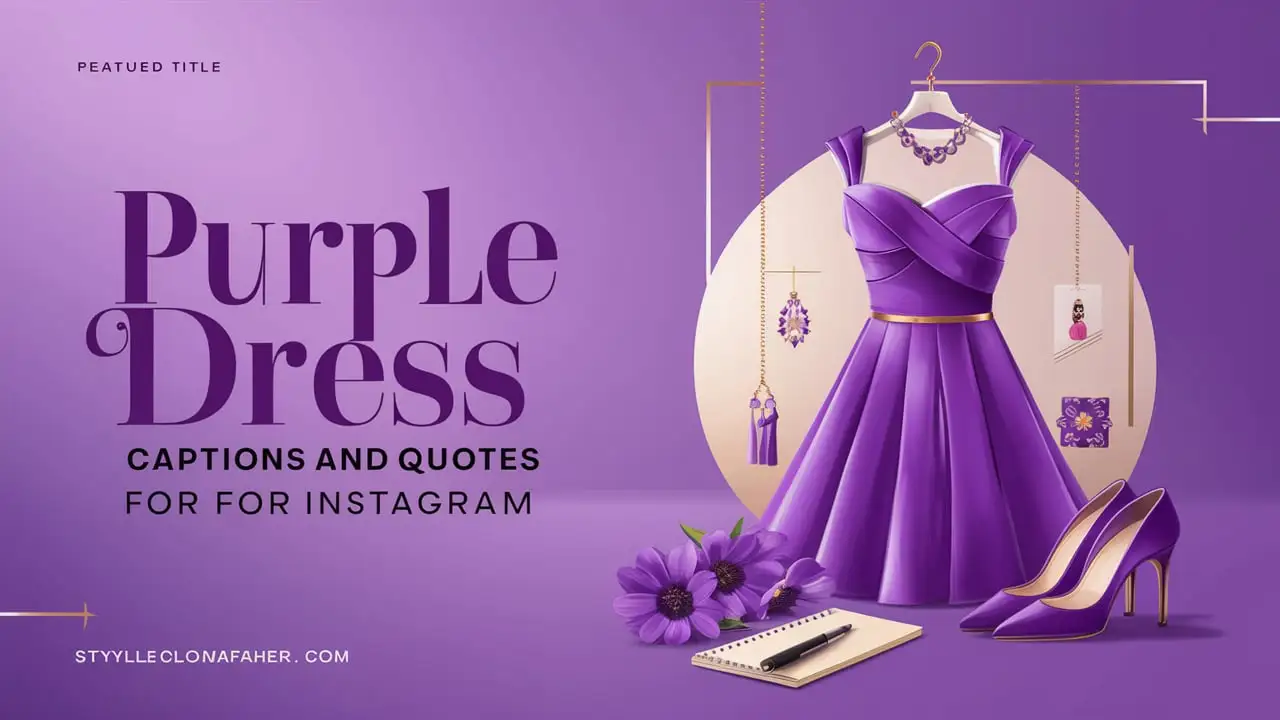 Purple Dress Captions And Quotes for Instagram