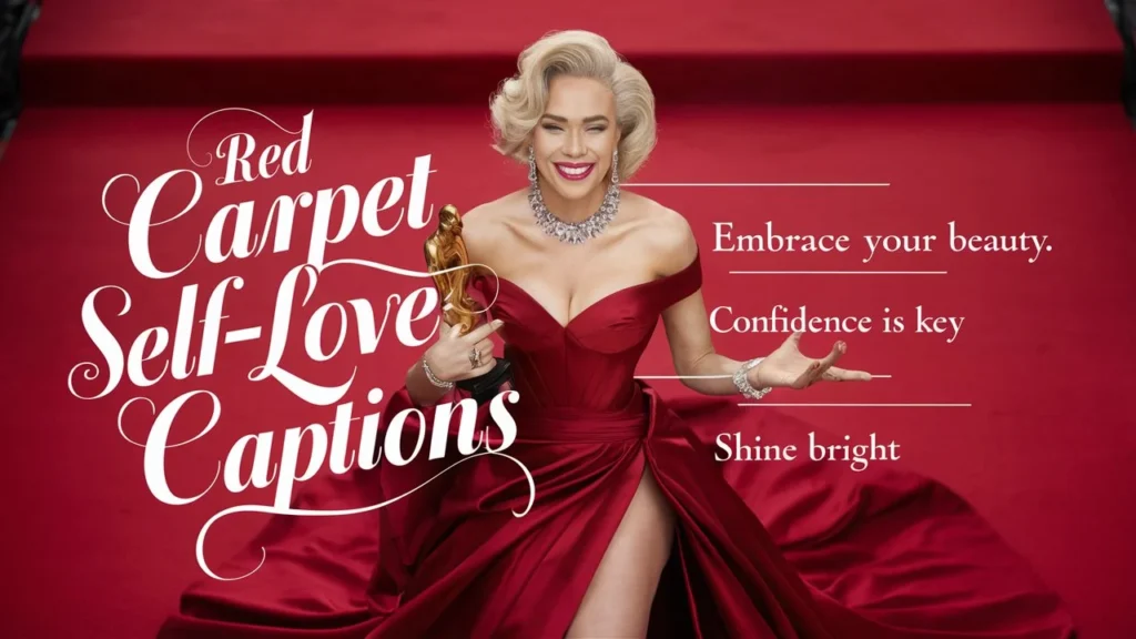 Red Carpet Self-Love Captions