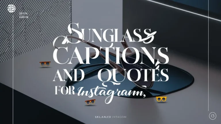 Sunglass Captions and Quotes for Instagram