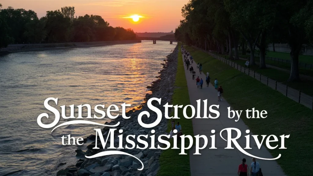 Sunset Strolls by the Mississippi River