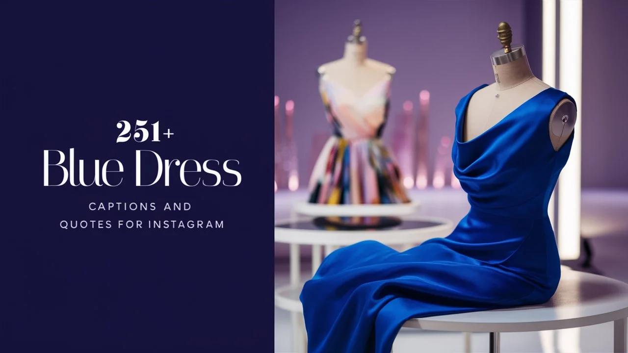 Best Blue Dress Captions and Quotes For Instagram