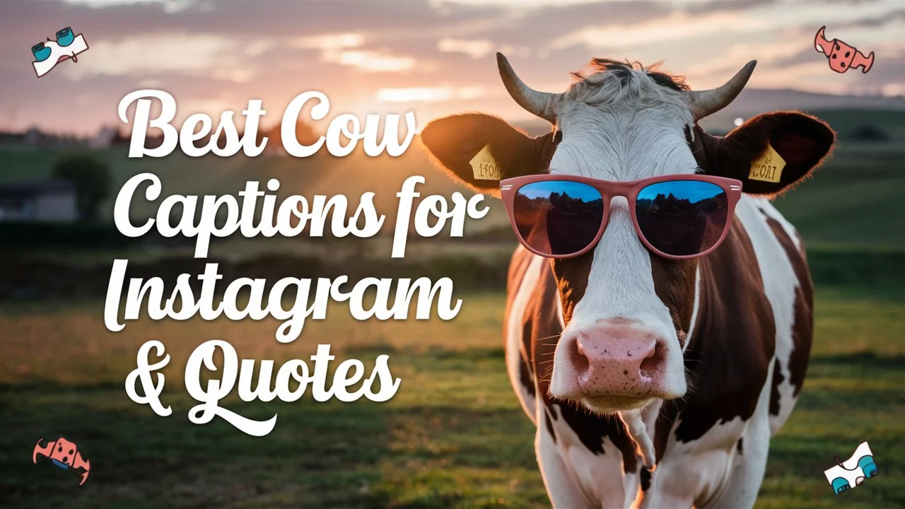 Best Cow Captions For Instagram & Quotes