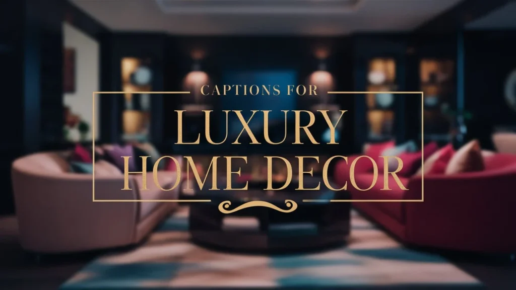 Captions for Luxury Home Decor