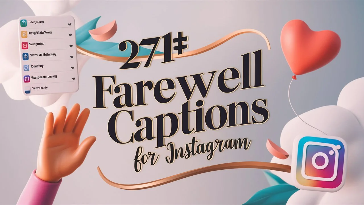 Farewell Captions For Instagram