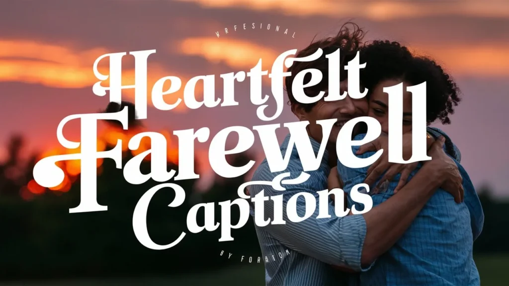 Heartfelt Farewell Captions