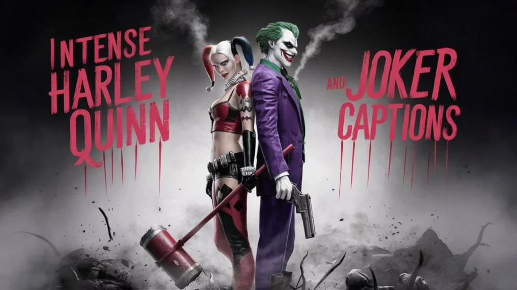 Intense Harley Quinn and Joker Captions