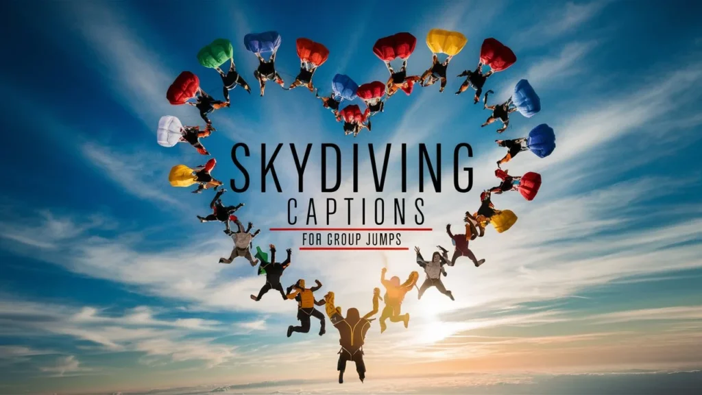 Skydiving Captions for Group Jumps