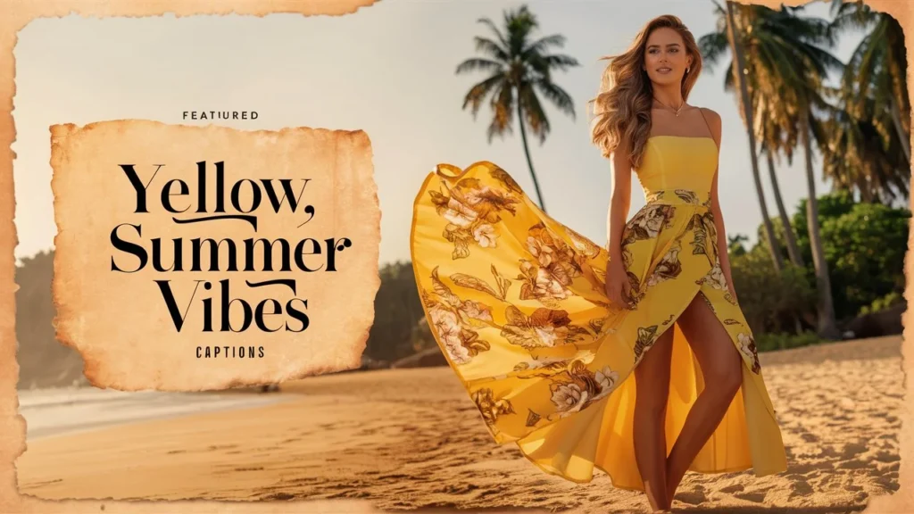 Yellow Dress, Summer Vibes Captions