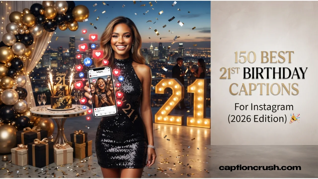 150 Best 21st Birthday Captions for Instagram (2026 Edition)