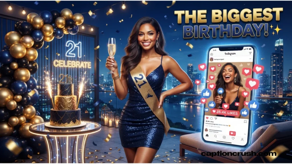 Short and Cute 21st Birthday Captions