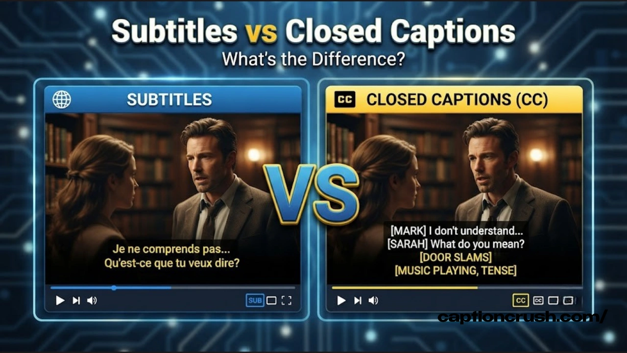 Subtitles vs Closed Captions
