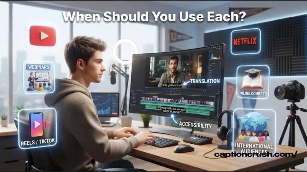 When to Use Subtitles vs Closed Captions