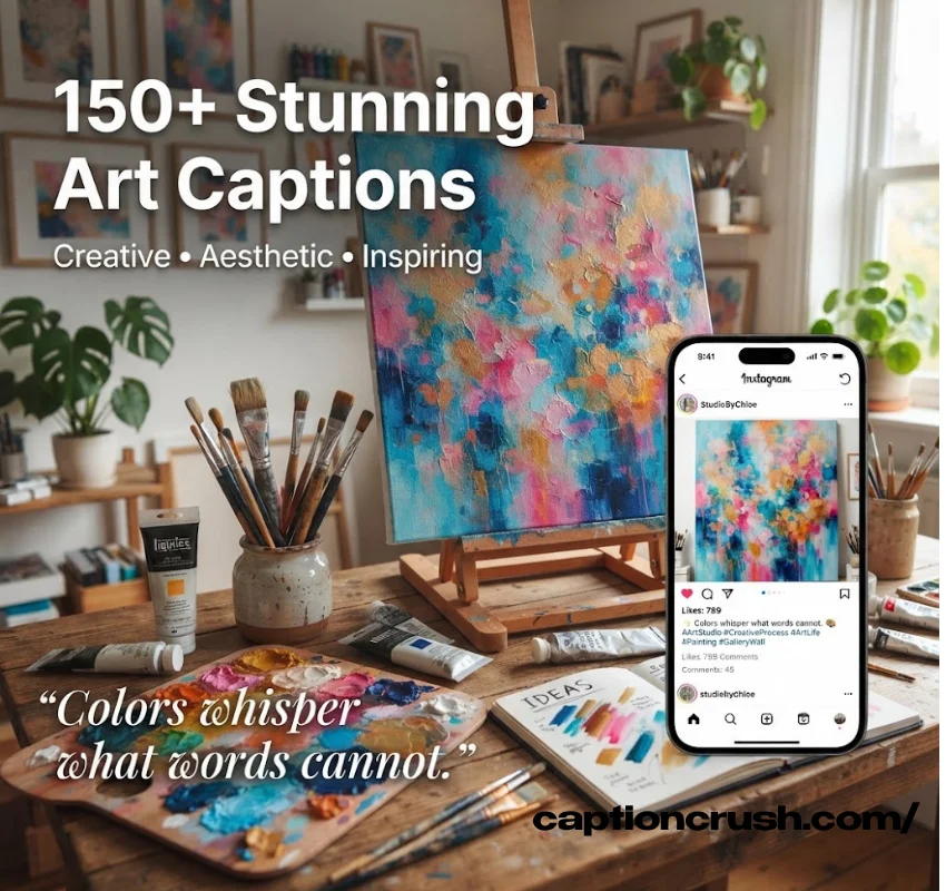 150+ Stunning Art Captions for Instagram (2026): Creative, Aesthetic & Inspiring Ideas 🎨