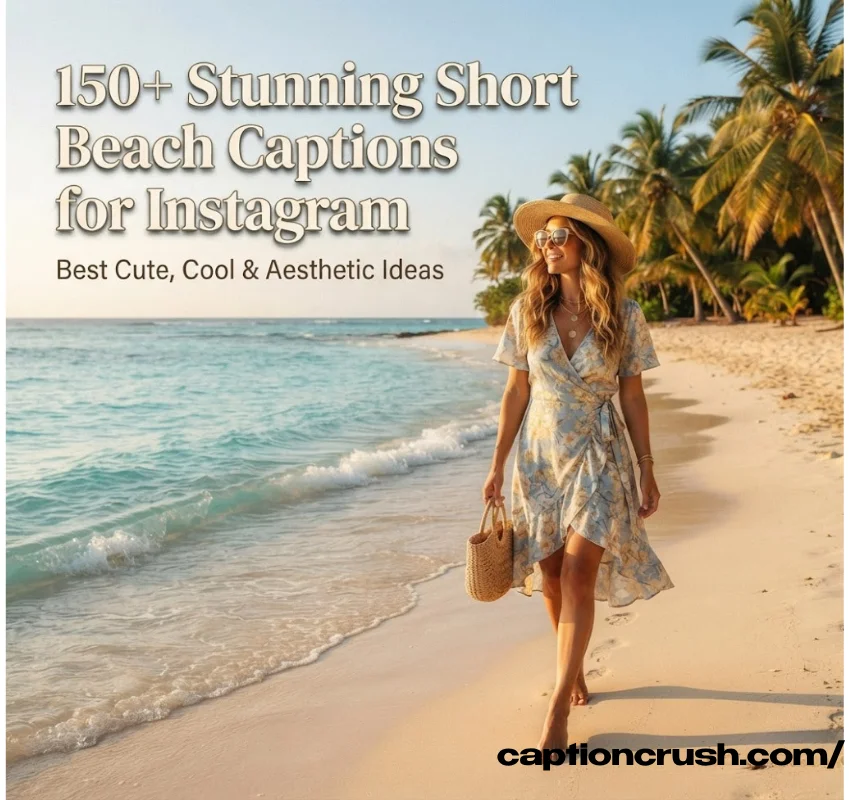 150+ Stunning Short Beach Captions for Instagram (2026): Best Cute, Cool & Aesthetic Ideas