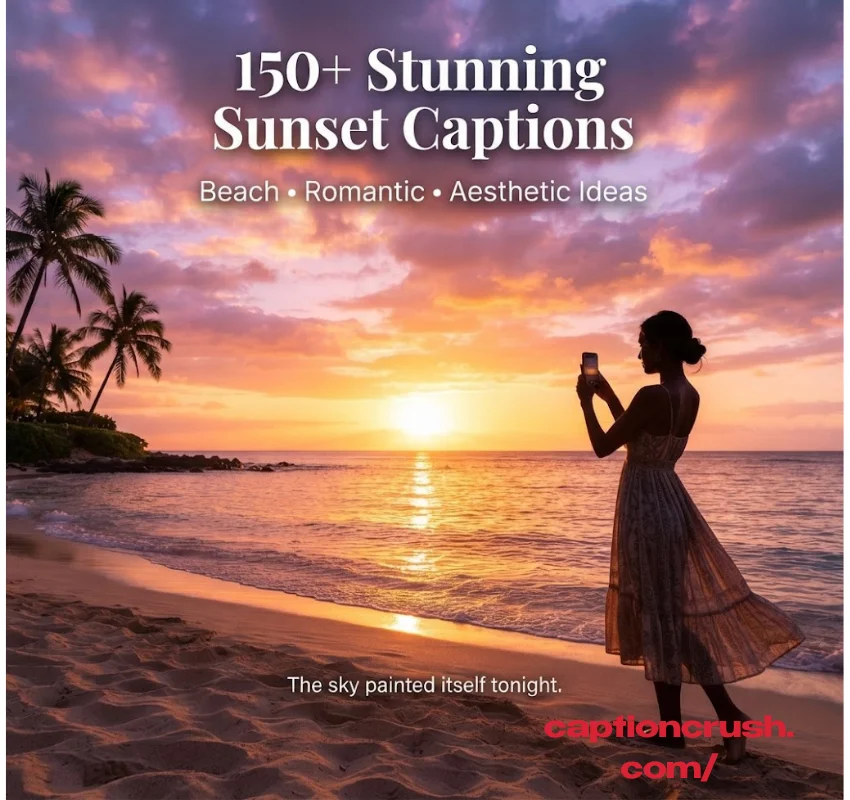 150+ Stunning Sunset Captions for Instagram (2026): Best Beach, Romantic & Aesthetic Ideas