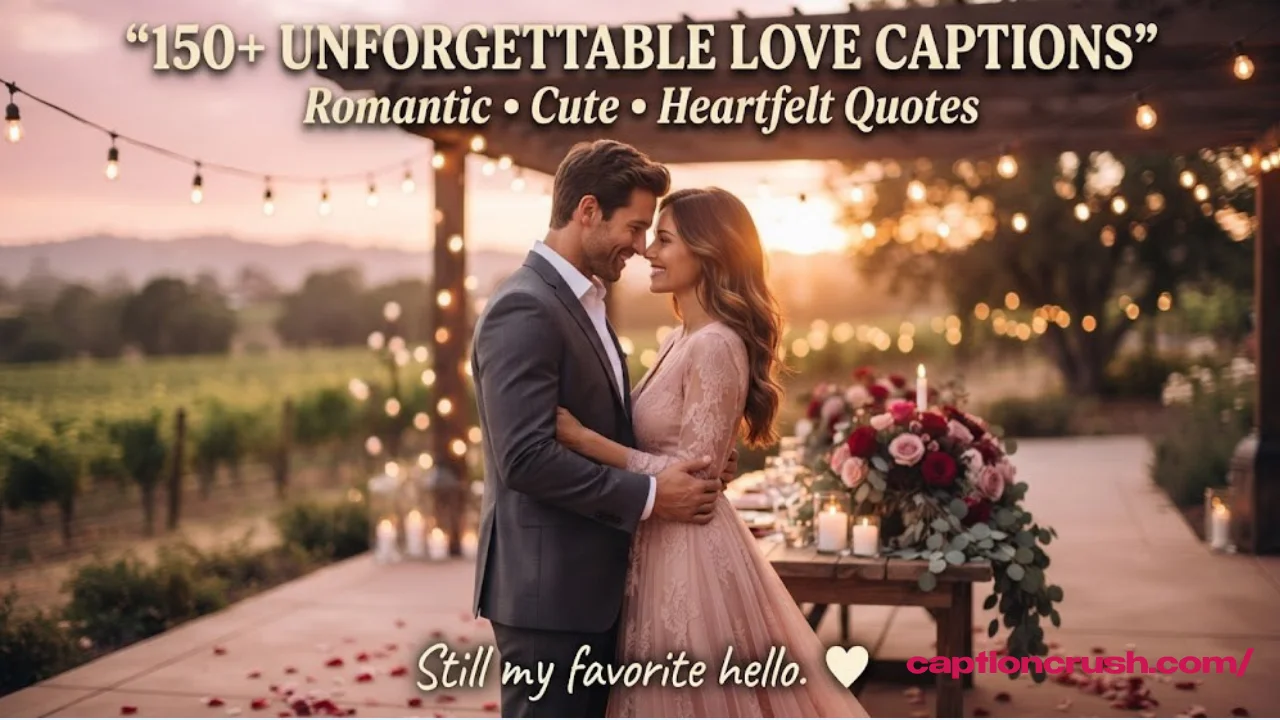 150+ Unforgettable Love Captions for Instagram (2026): Best Romantic, Cute & Heartfelt Quotes