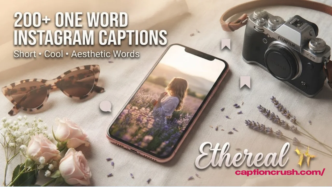 200+ Powerful One Word Instagram Captions (2026): Short, Cool & Aesthetic Words