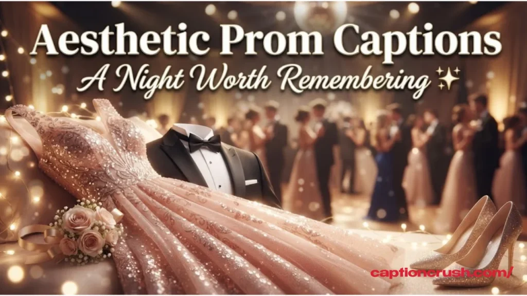 Aesthetic and Song Lyric Prom Captions