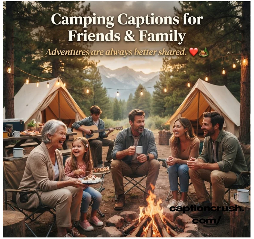 Camping Captions for Friends, Family and Quotes to Live By