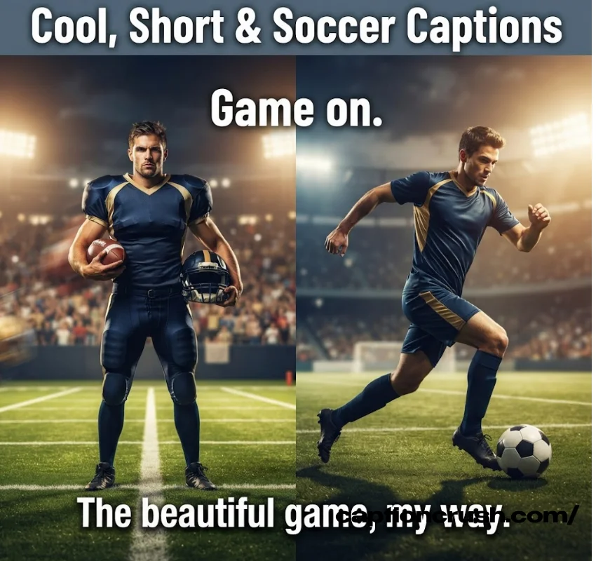 Cool & Short Football Captions + Soccer Captions for Instagram