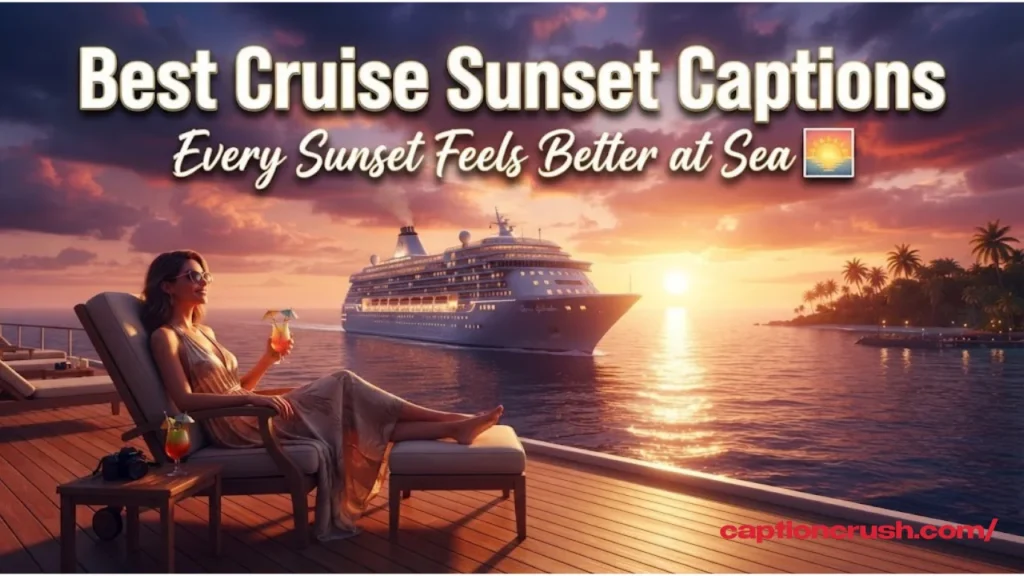 Cruise Captions for Sunsets, Sea Days, and Ports of Call