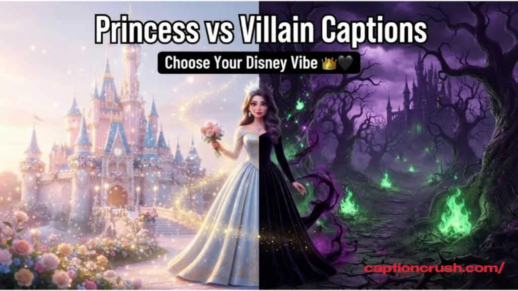 Disney Princess Captions and Disney Villain Captions for Instagram