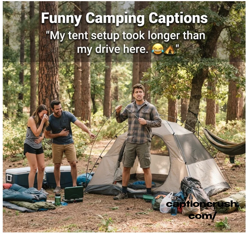Funny Camping Captions for Instagram