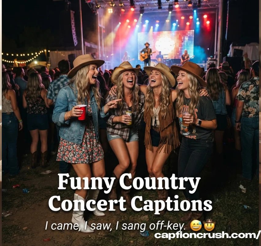 Funny Country Concert Captions for Instagram