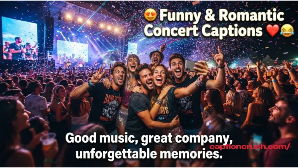 Funny, Cute & Romantic Concert Captions