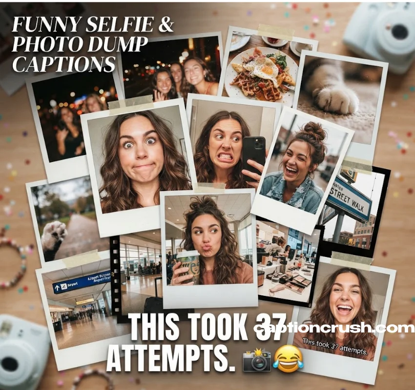 Funny Selfie and Photo Dump Captions