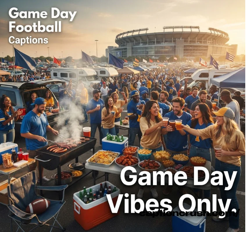 Game Day & Tailgate Football Captions
