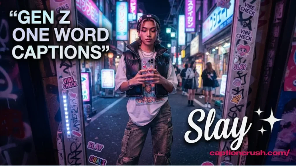 Gen Z One Word Captions & Caption Style