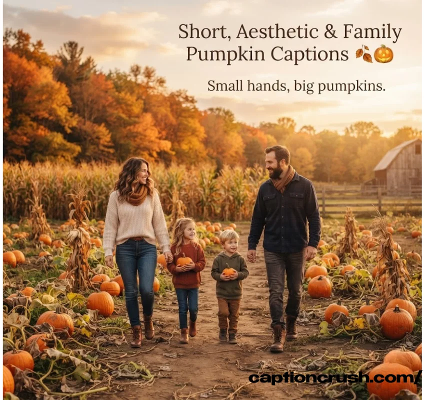 Short, Aesthetic & Family Pumpkin Patch Captions