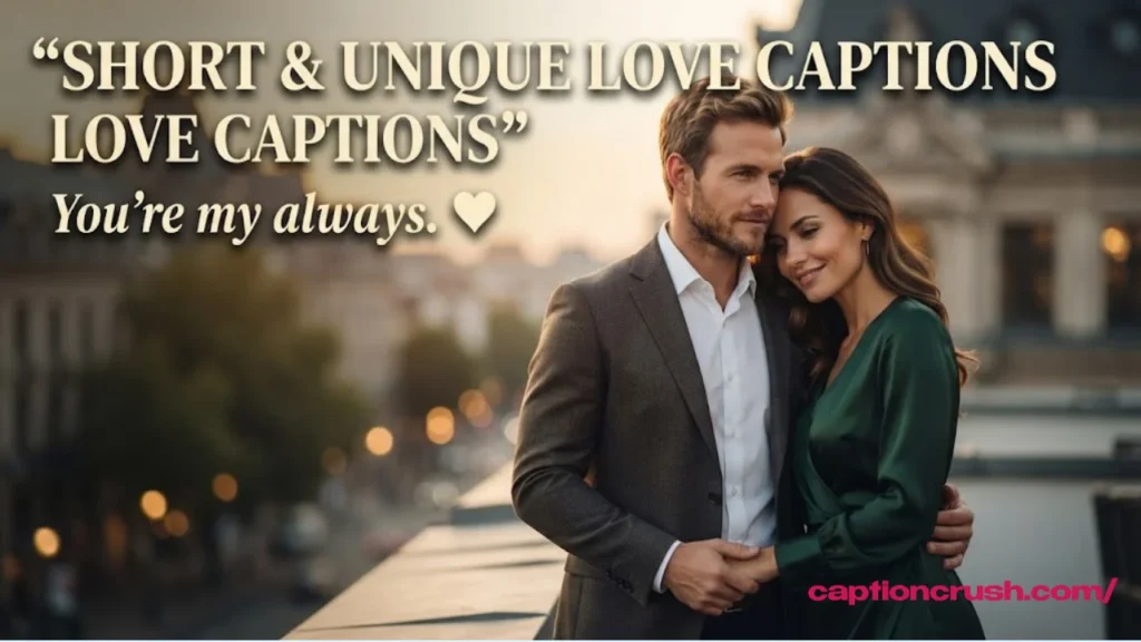 Short & Unique Love Captions That Stand Out