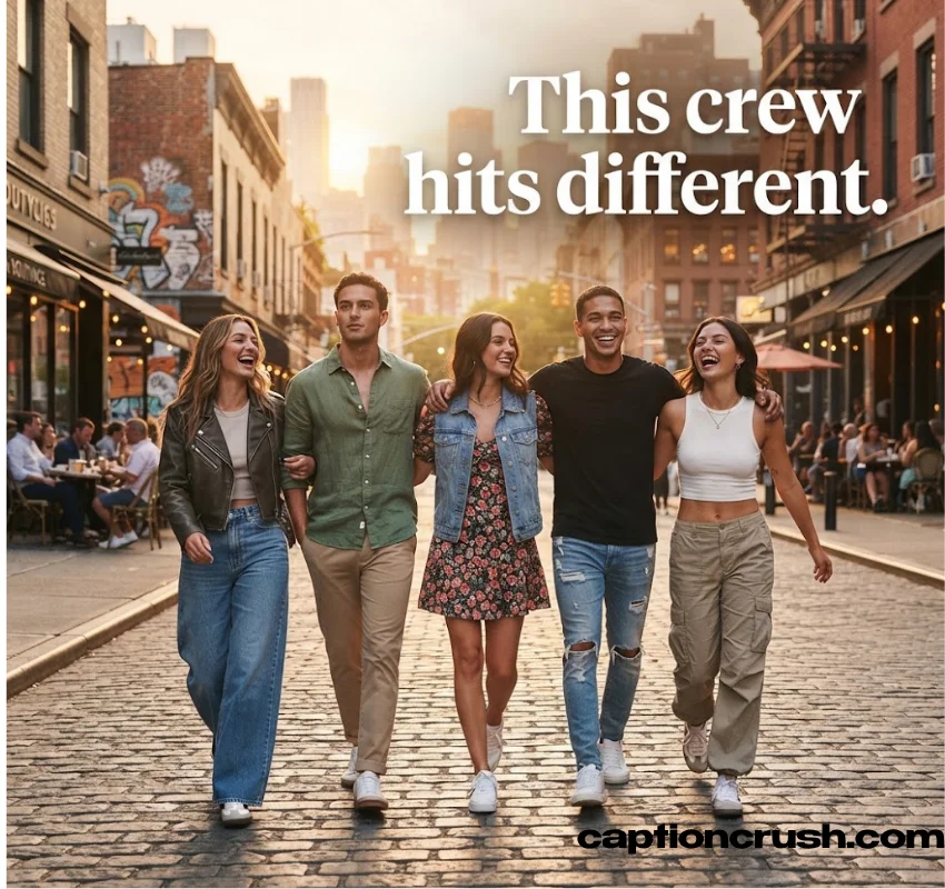 Short Vibe & Squad Captions for Friends