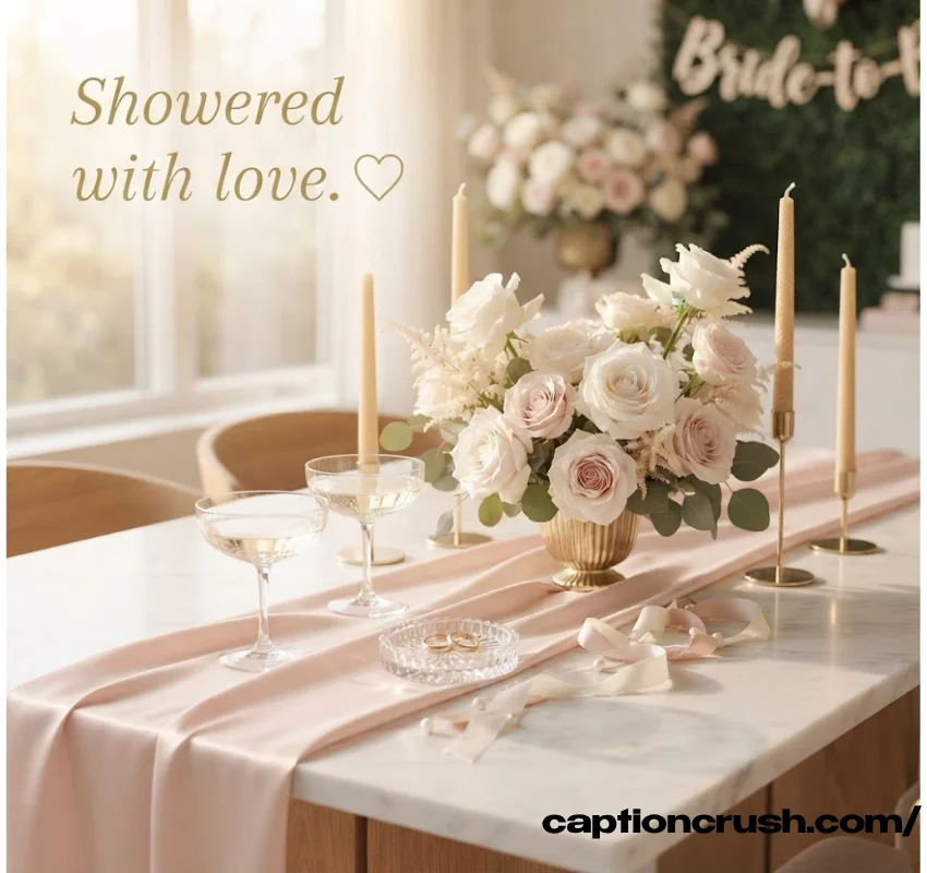 Short and Aesthetic Bridal Shower Captions
