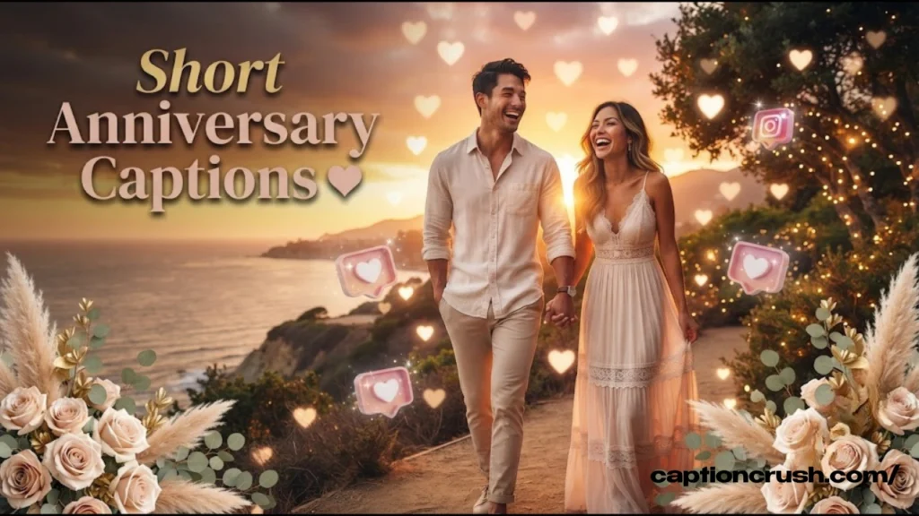 Short and Sweet Anniversary Captions for Instagram