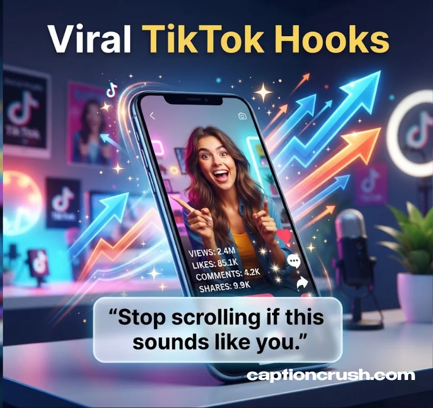 180+ Best TikTok Captions That Go Viral (By Category)