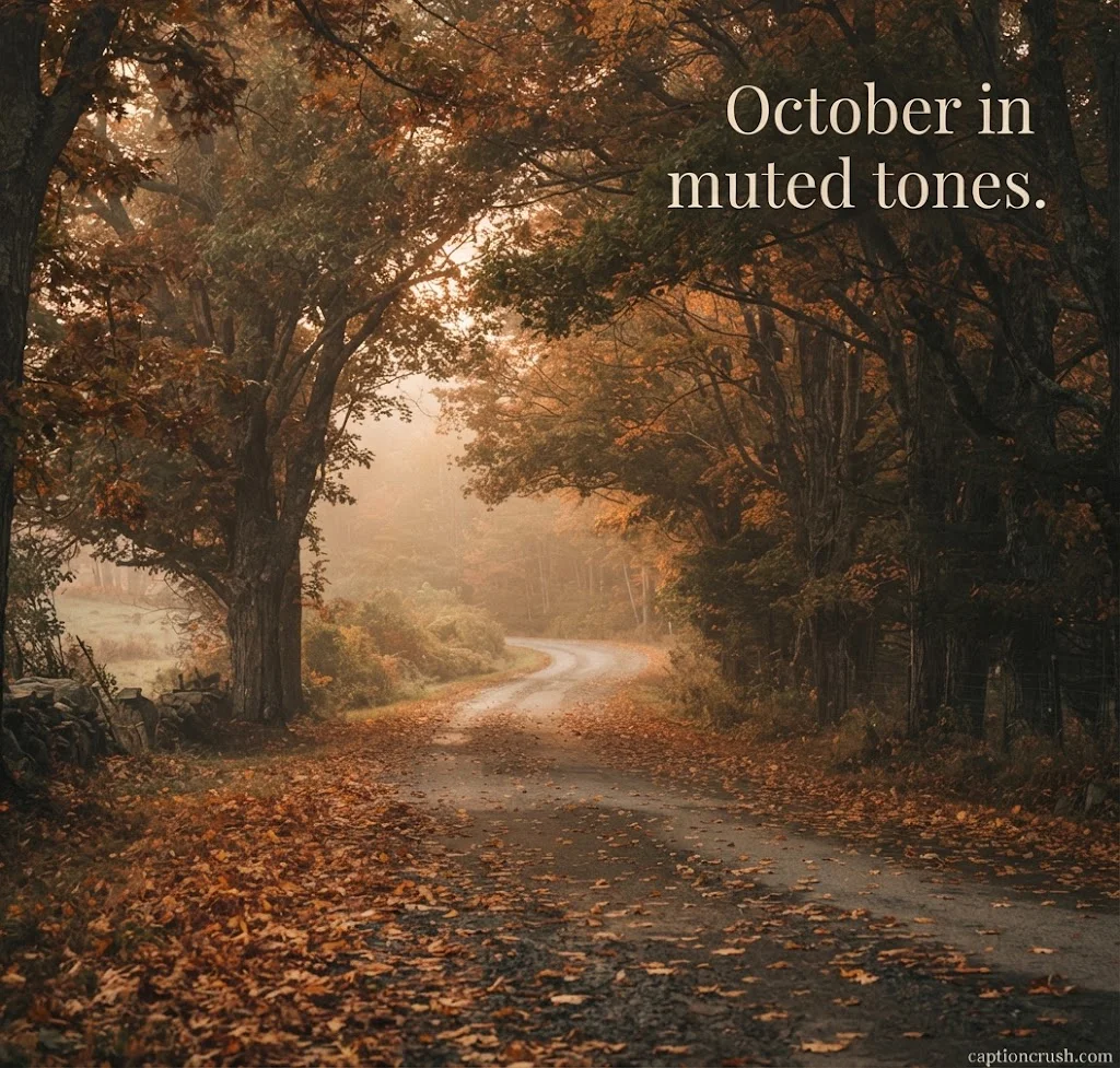 Aesthetic October captions