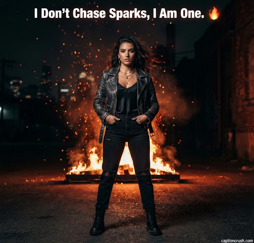 Catchy fire captions