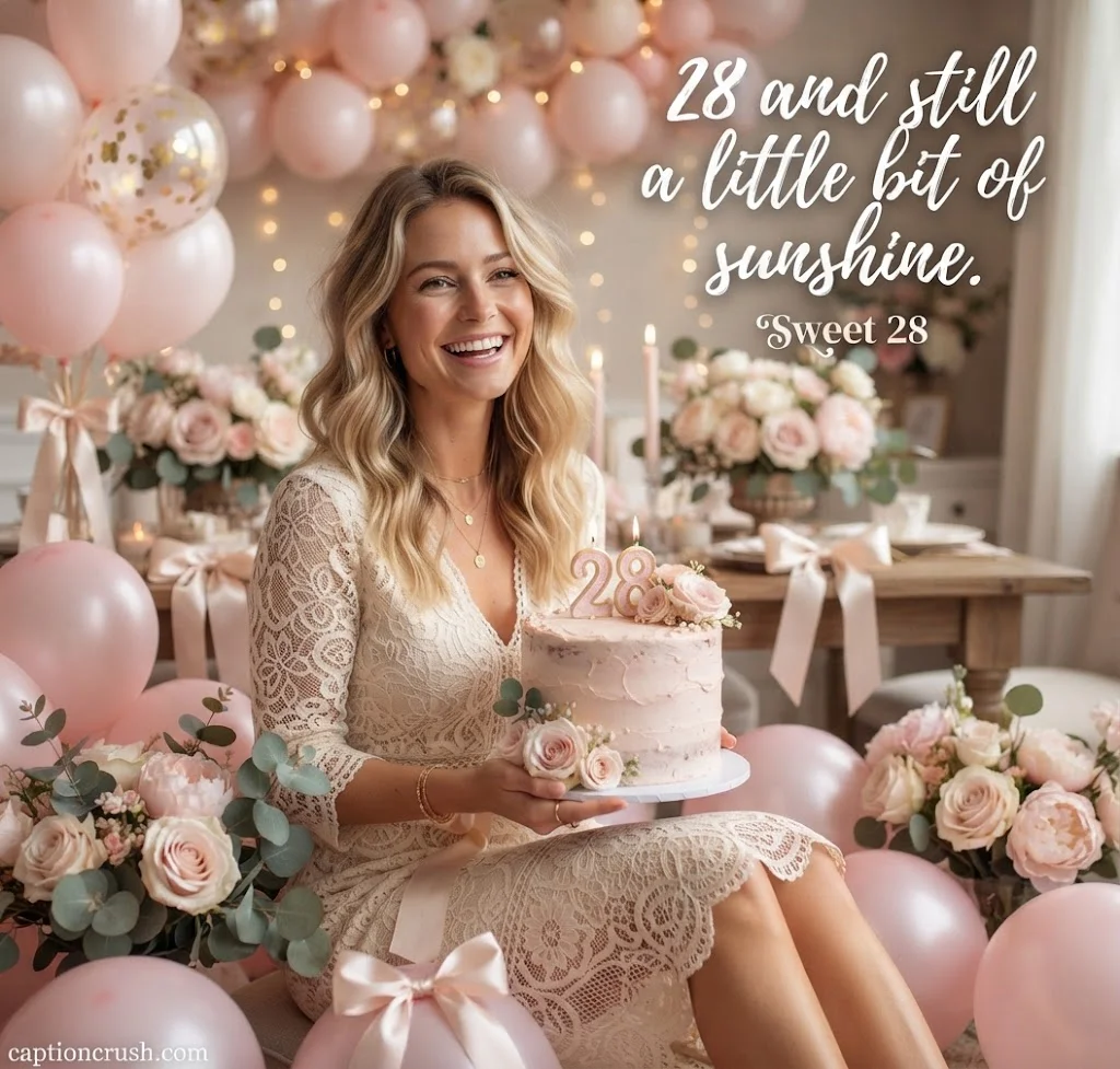 Cute 28th Birthday Captions