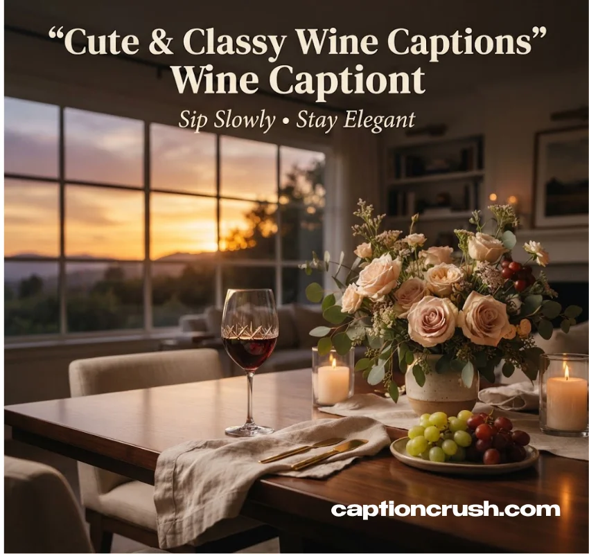 Cute & Classy Wine Captions for Instagram