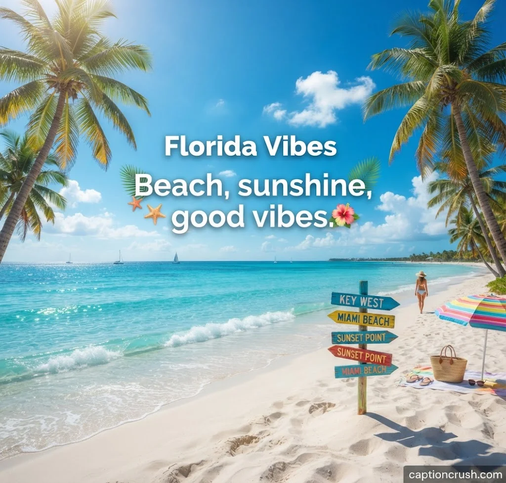 Florida Aesthetic Captions & Song Lyric Inspired Lines