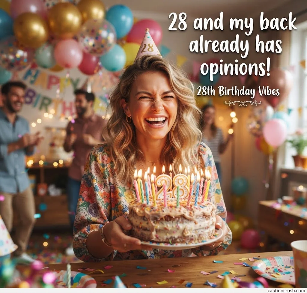 Fun & Funny 28 Birthday Captions for Instagram